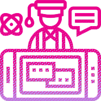 Icone da educação por meio da tecnologia